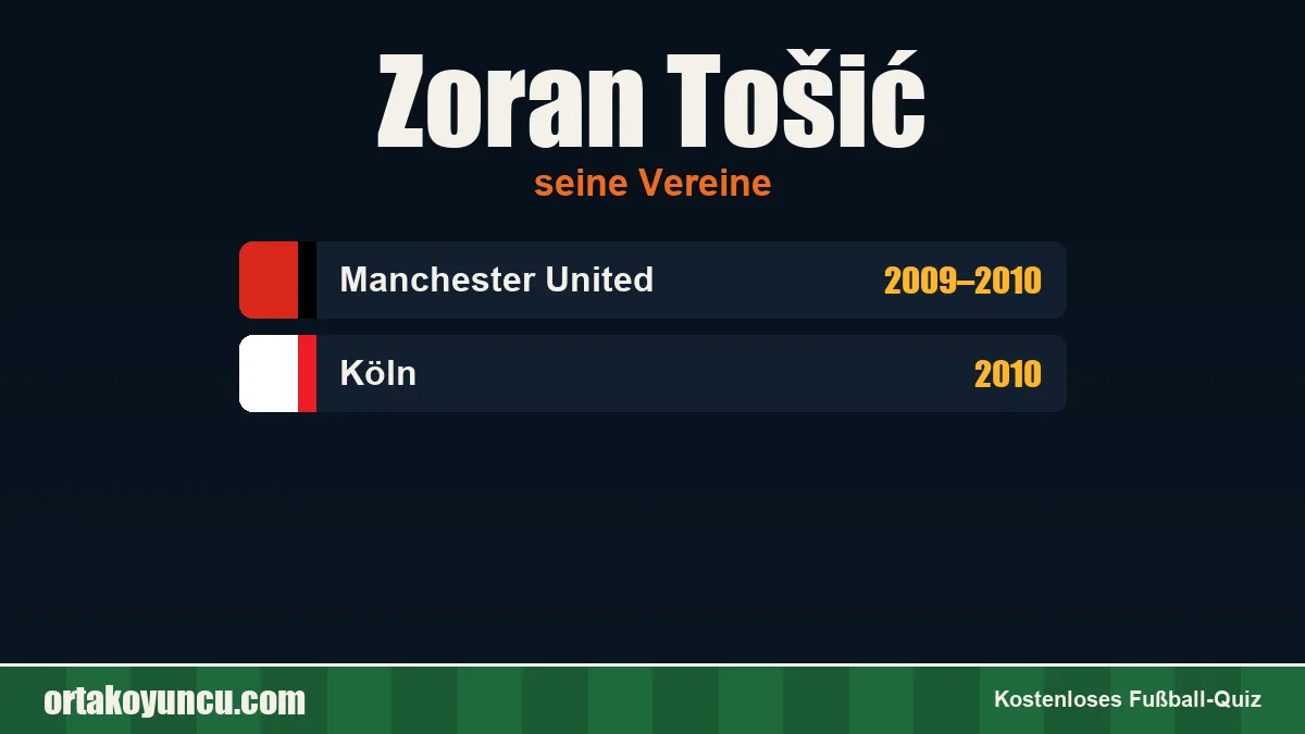 Zoran Tošić: Vereine und Jahre