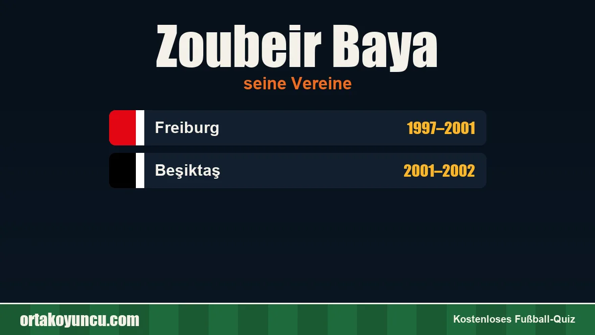 Zoubeir Baya: Vereine und Jahre
