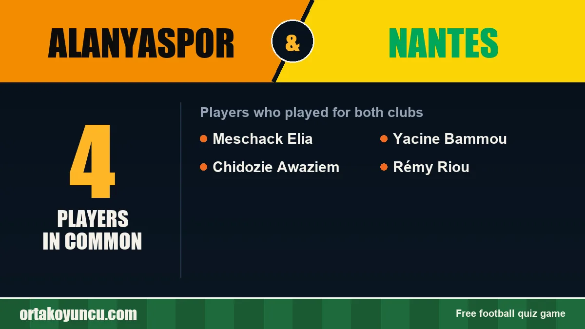 Players who played for both Alanyaspor and Nantes: 4 players