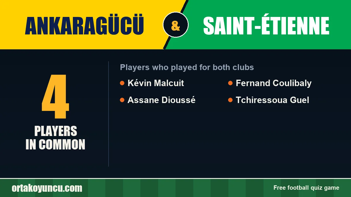 Players who played for both Ankaragücü and Saint-Étienne: 4 players