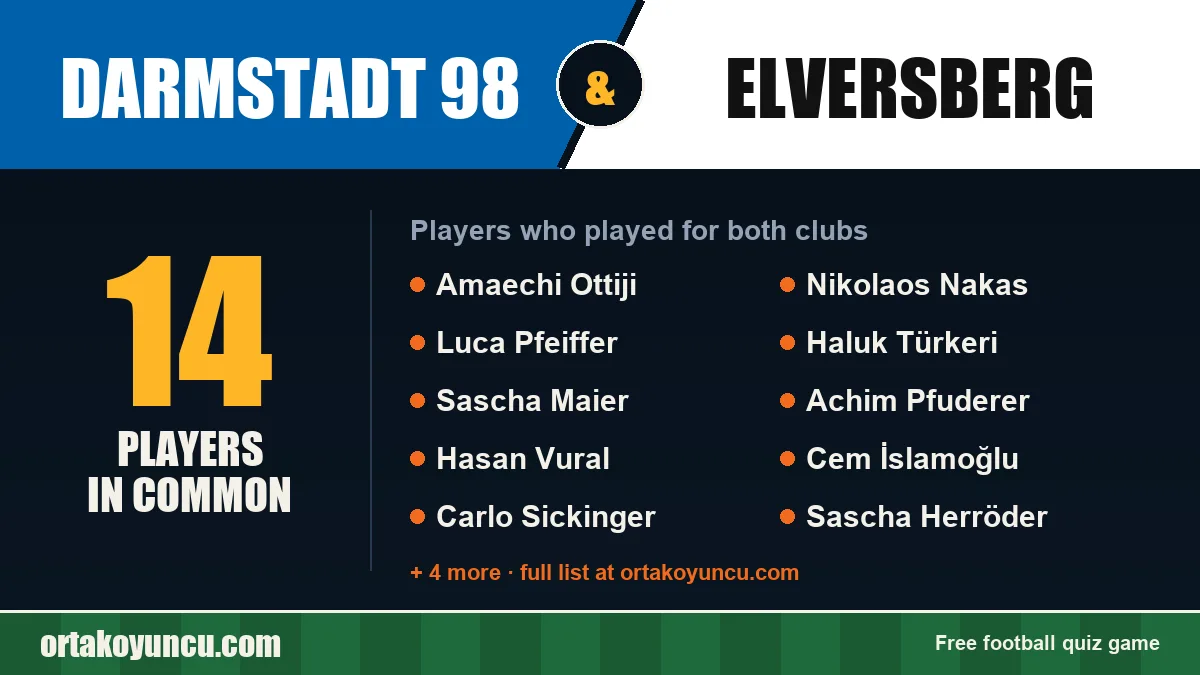 Players who played for both Darmstadt 98 and Elversberg: 14 players