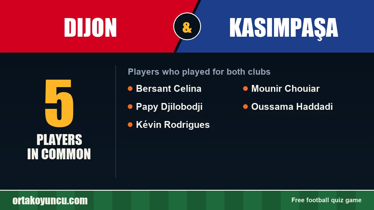 Players who played for both Dijon and Kasımpaşa: 5 players