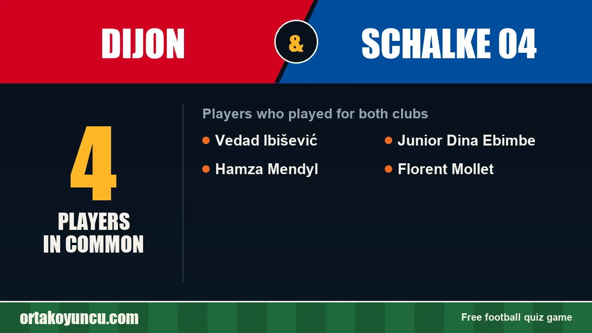 Players who played for both Dijon and Schalke 04: 4 players
