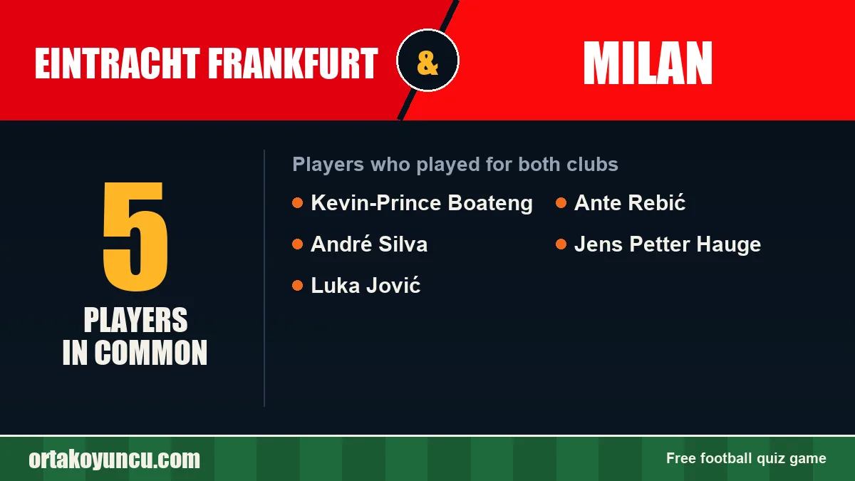 Players who played for both Eintracht Frankfurt and Milan: 5 players