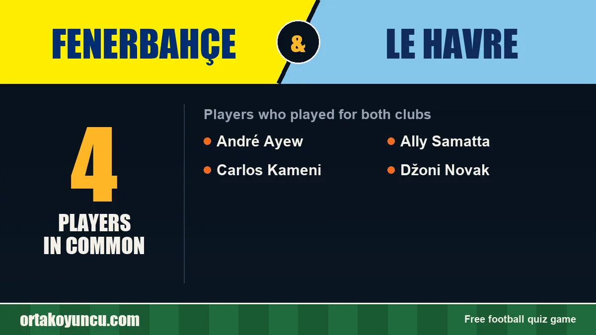Players who played for both Fenerbahçe and Le Havre: 4 players