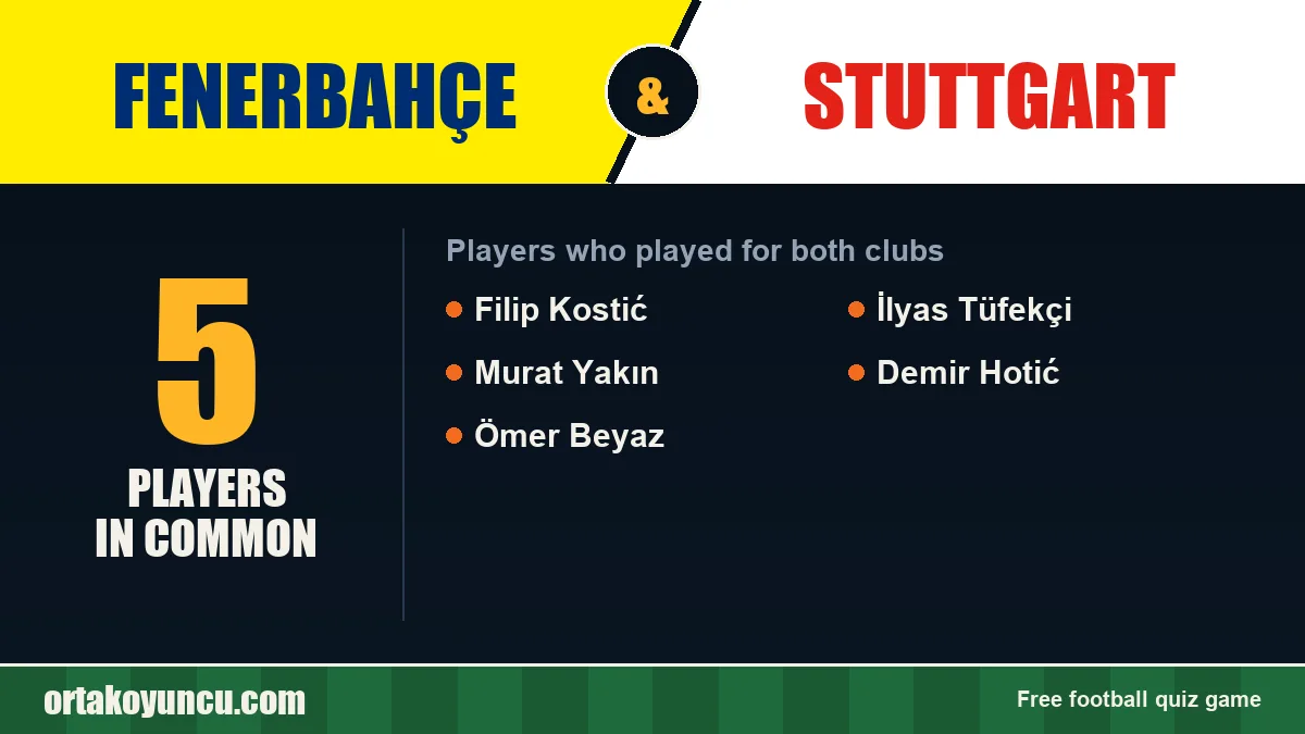 Players who played for both Fenerbahçe and Stuttgart: 5 players
