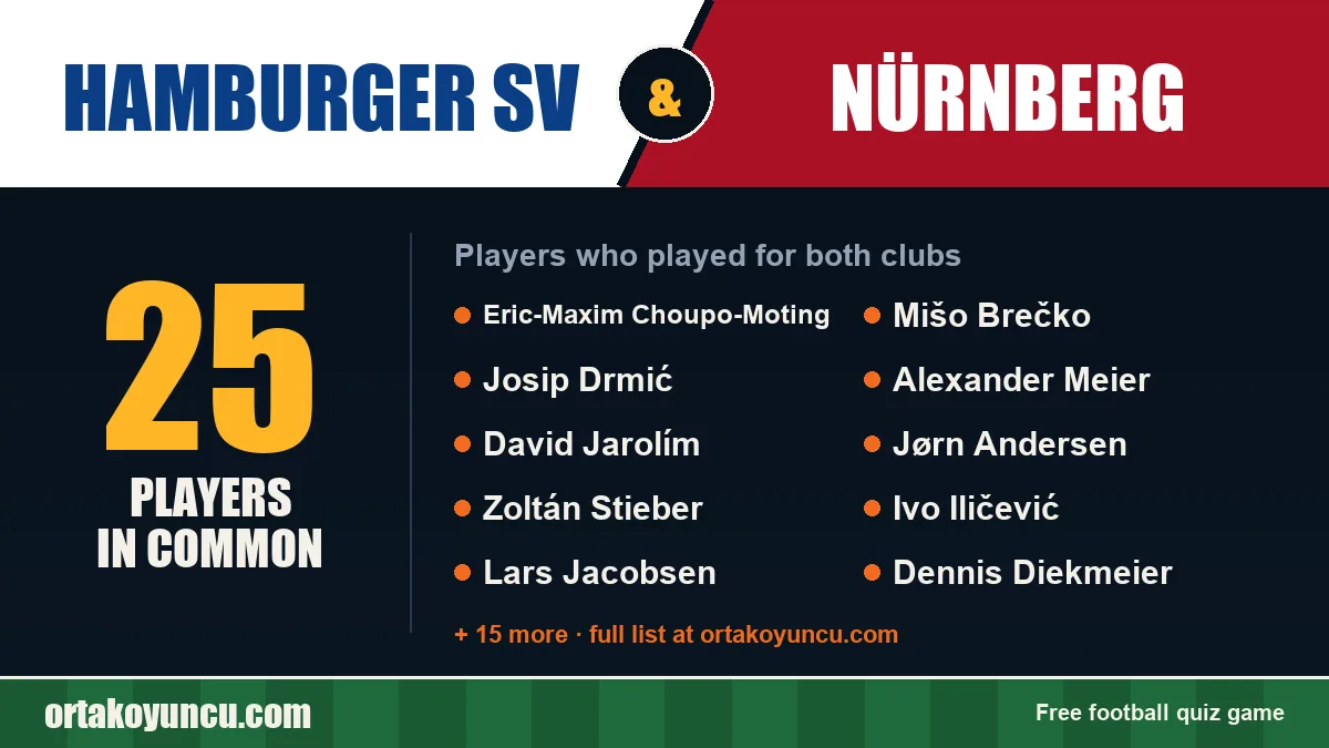 Players who played for both Hamburger SV and Nürnberg: 25 players