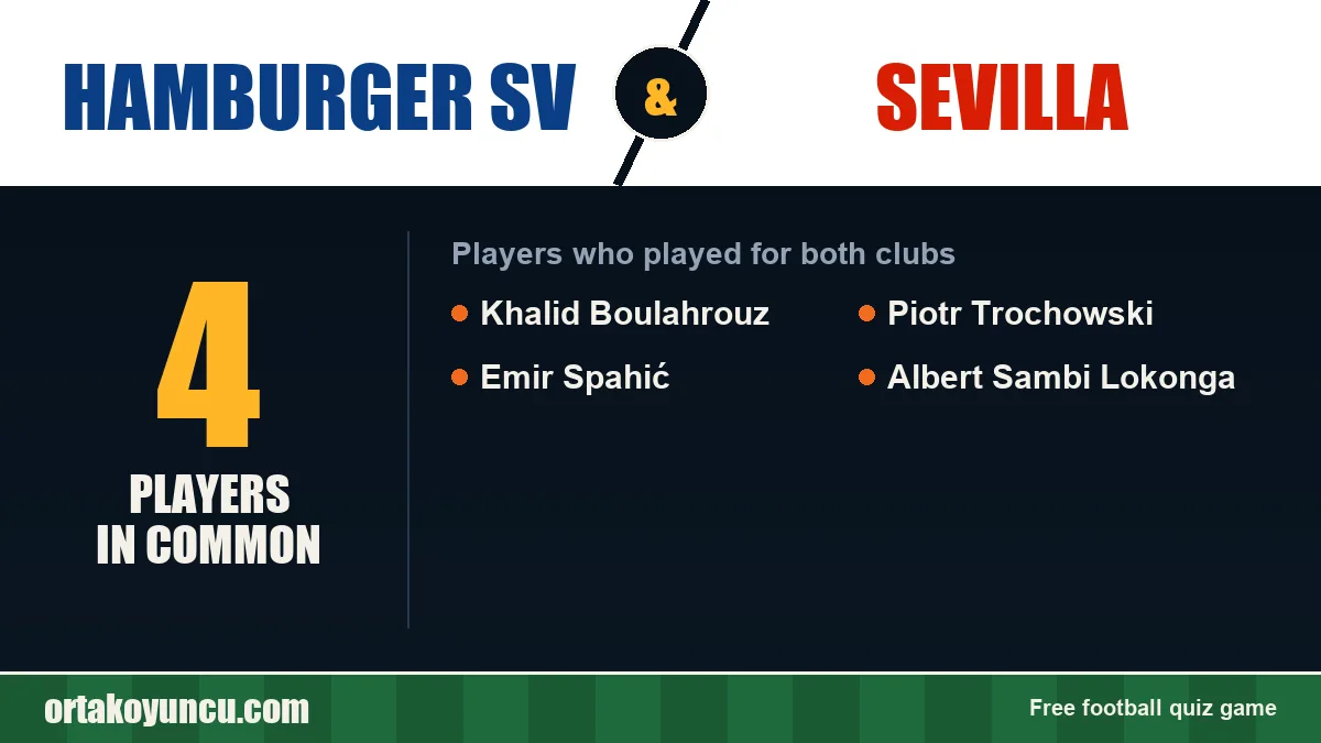 Players who played for both Hamburger SV and Sevilla: 4 players