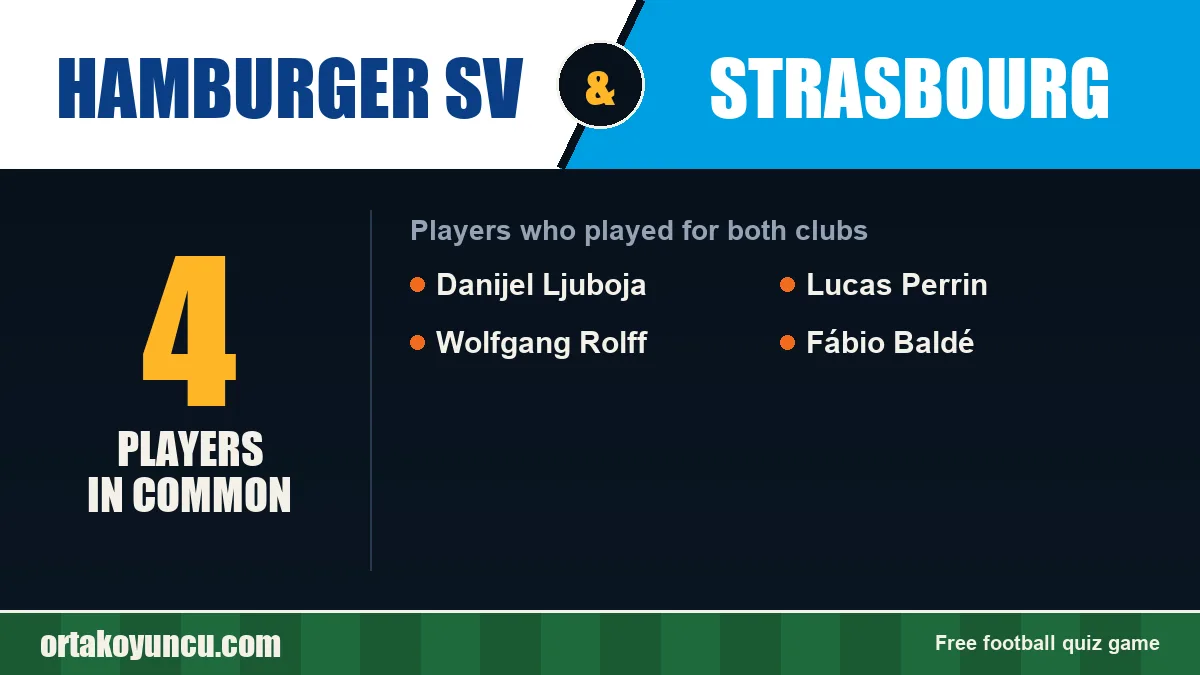 Players who played for both Hamburger SV and Strasbourg: 4 players