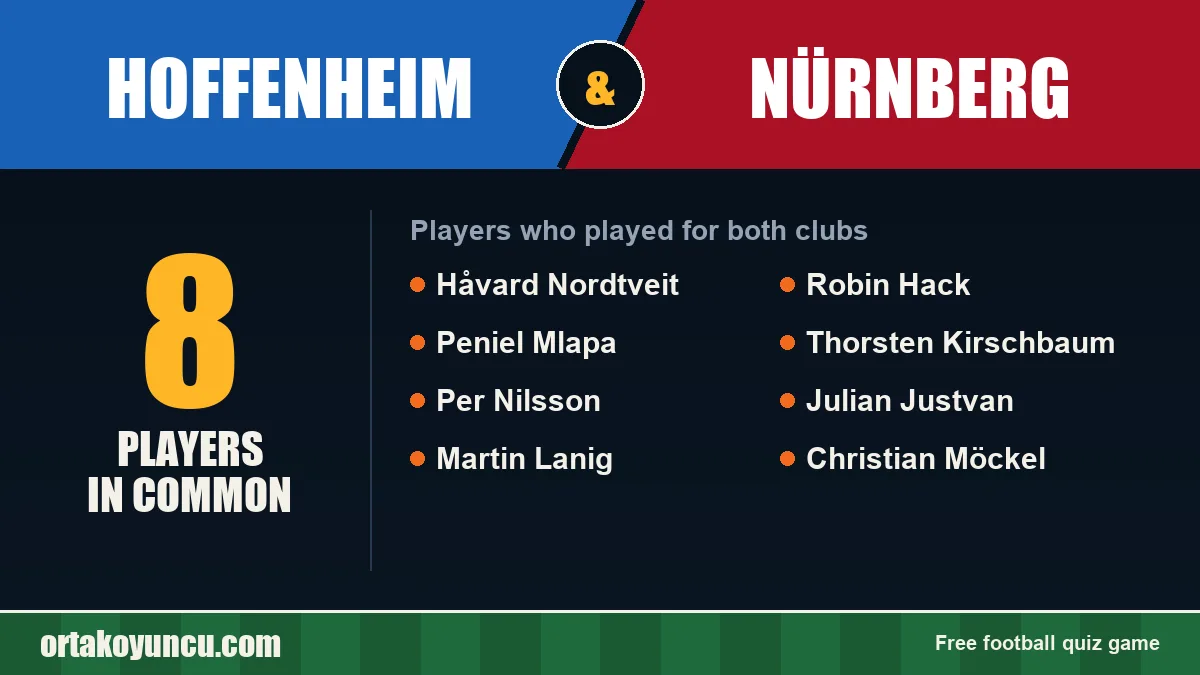 Players who played for both Hoffenheim and Nürnberg: 8 players