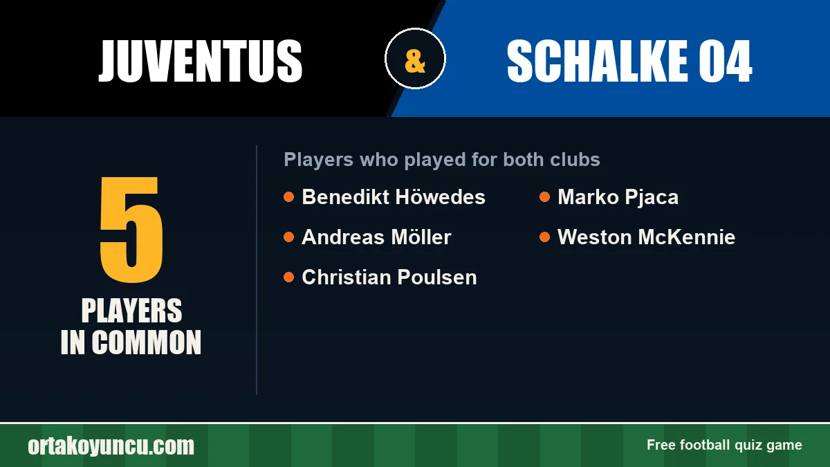Players who played for both Juventus and Schalke 04: 5 players