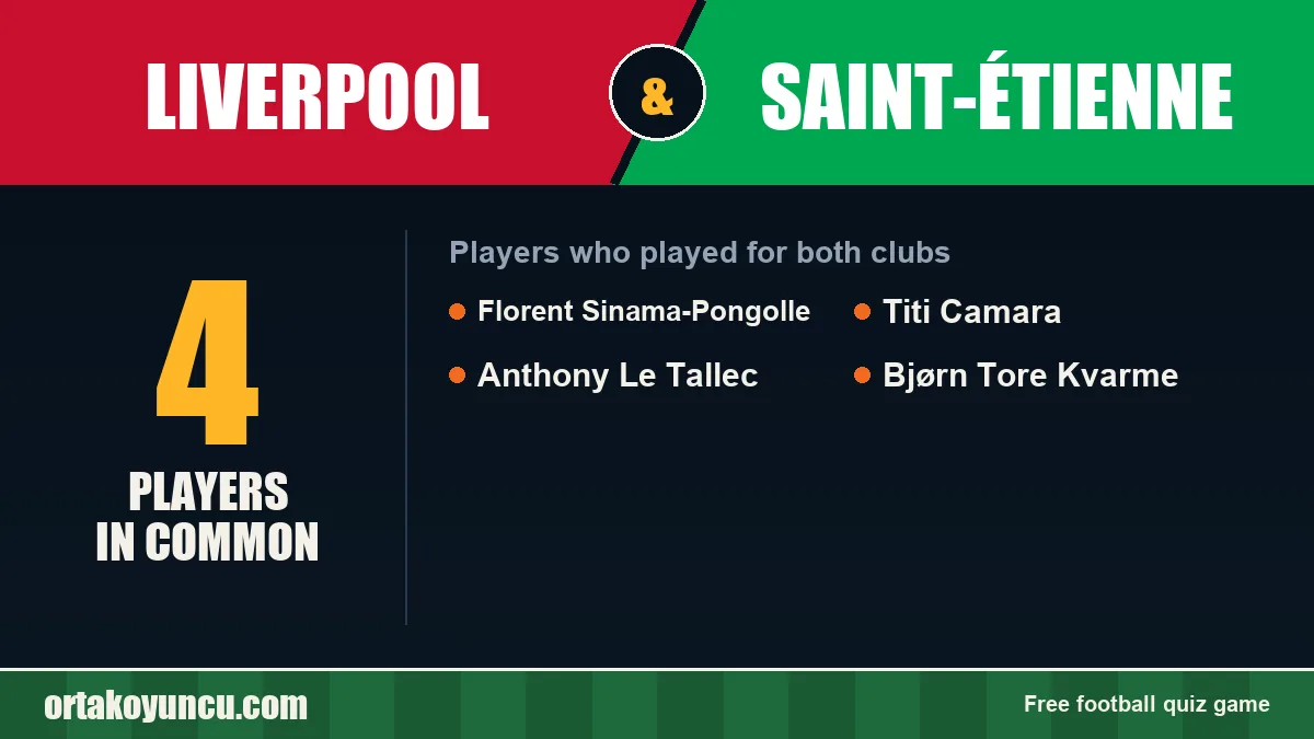 Players who played for both Liverpool and Saint-Étienne: 4 players