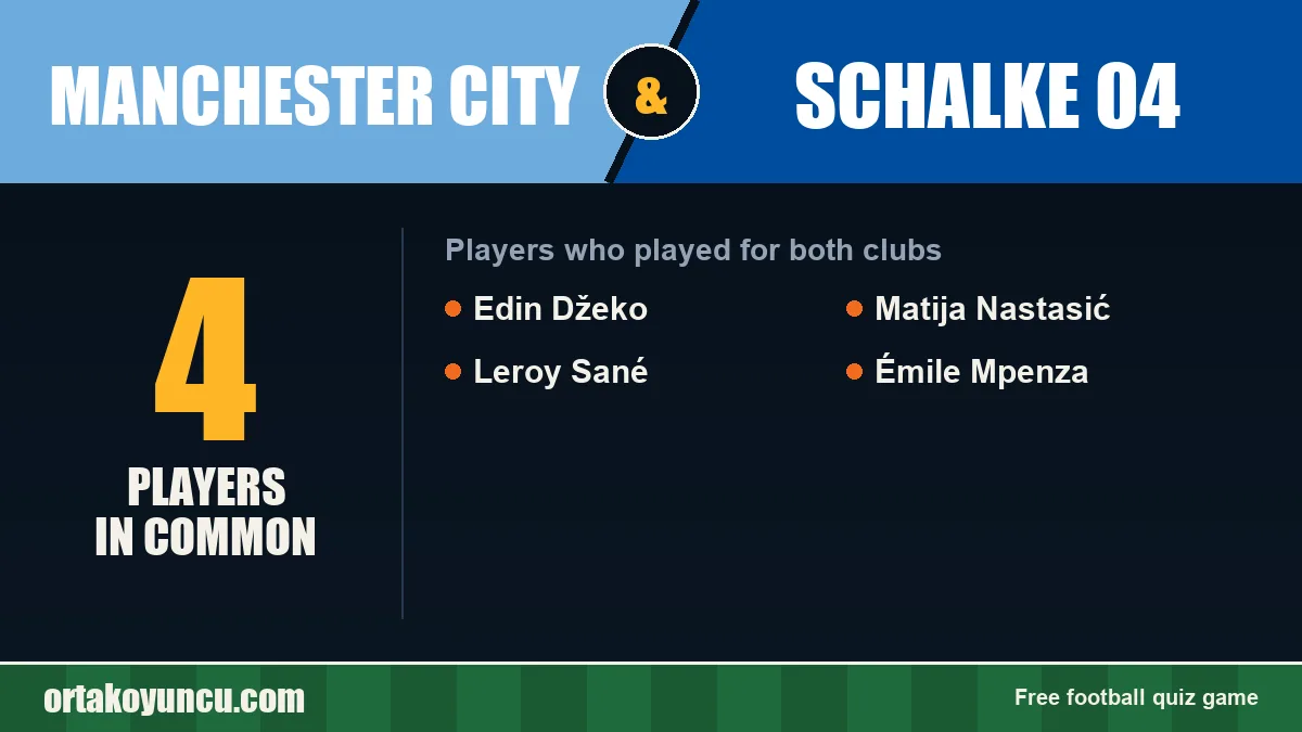 Players who played for both Manchester City and Schalke 04: 4 players