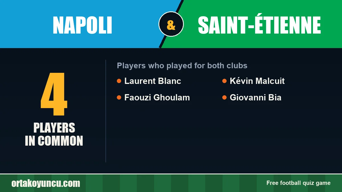 Players who played for both Napoli and Saint-Étienne: 4 players