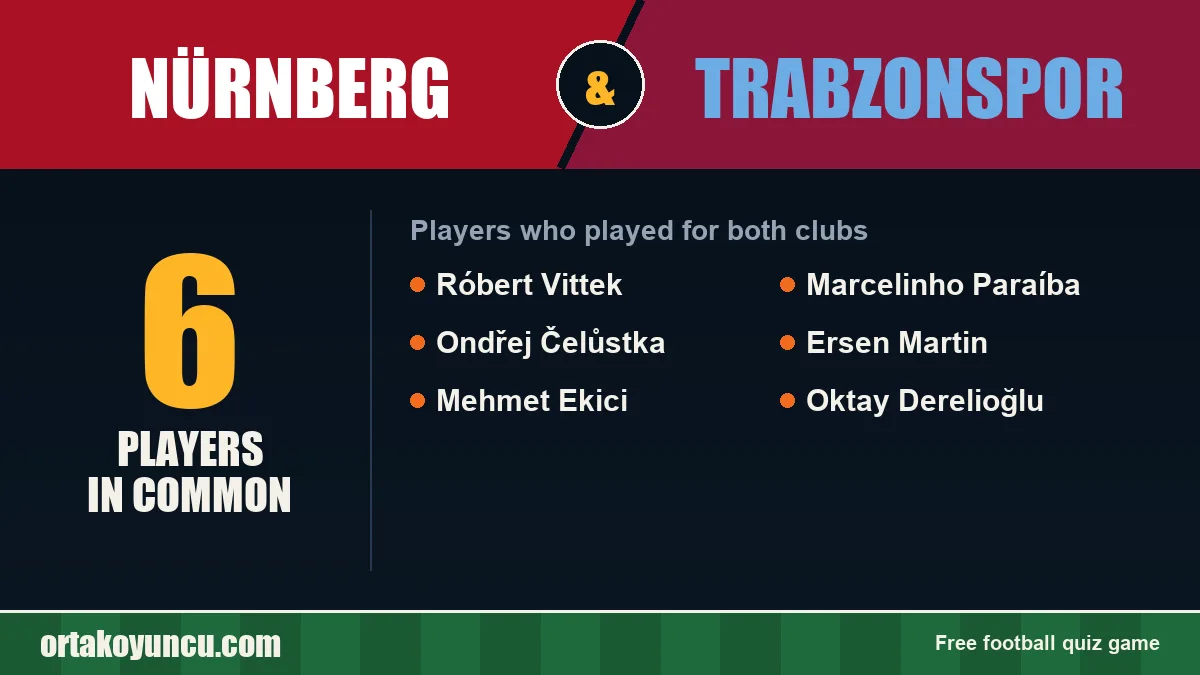 Players who played for both Nürnberg and Trabzonspor: 6 players
