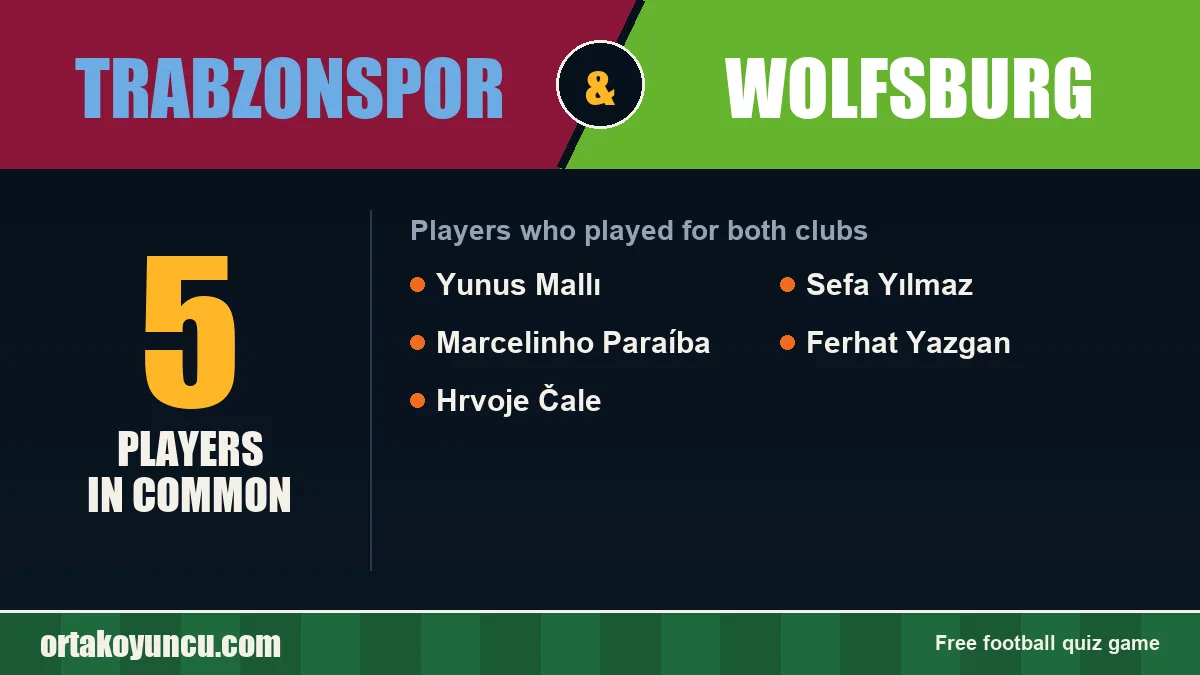 Players who played for both Trabzonspor and Wolfsburg: 5 players
