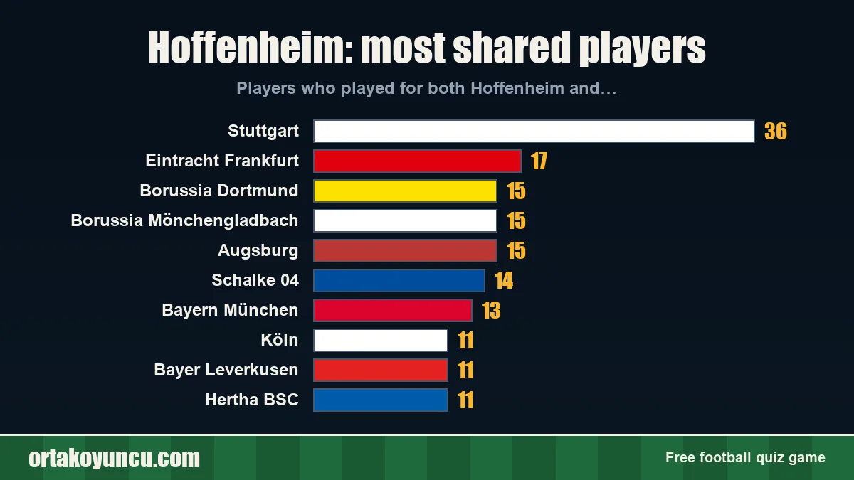 Hoffenheim: which clubs share players with it?