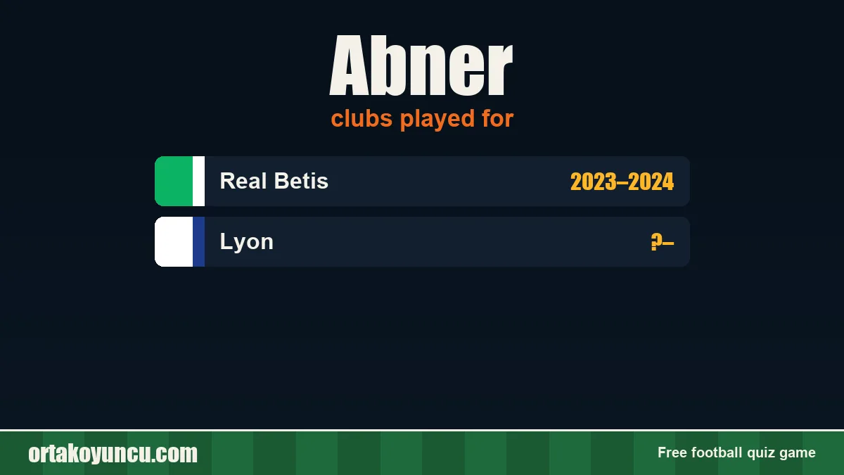 Abner: clubs and years