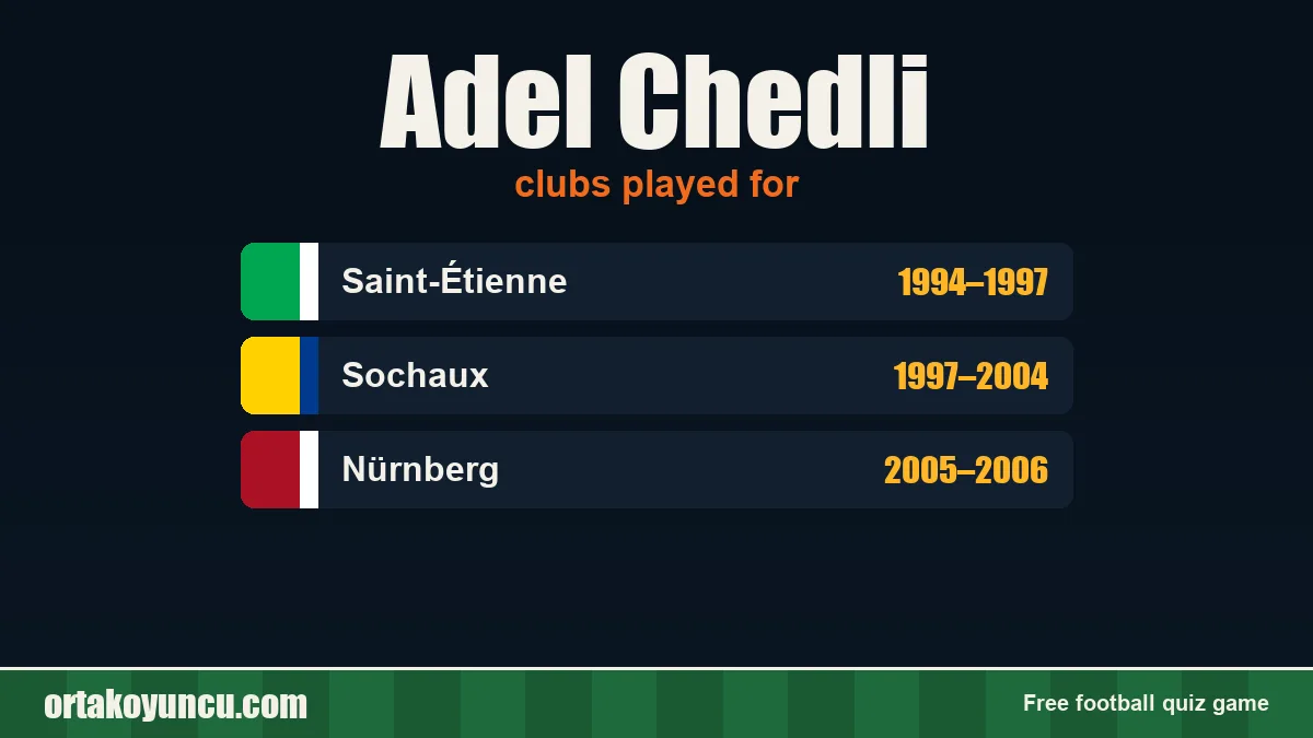 Adel Chedli: clubs and years