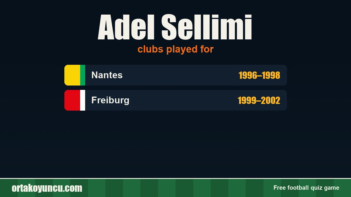 Adel Sellimi: clubs and years