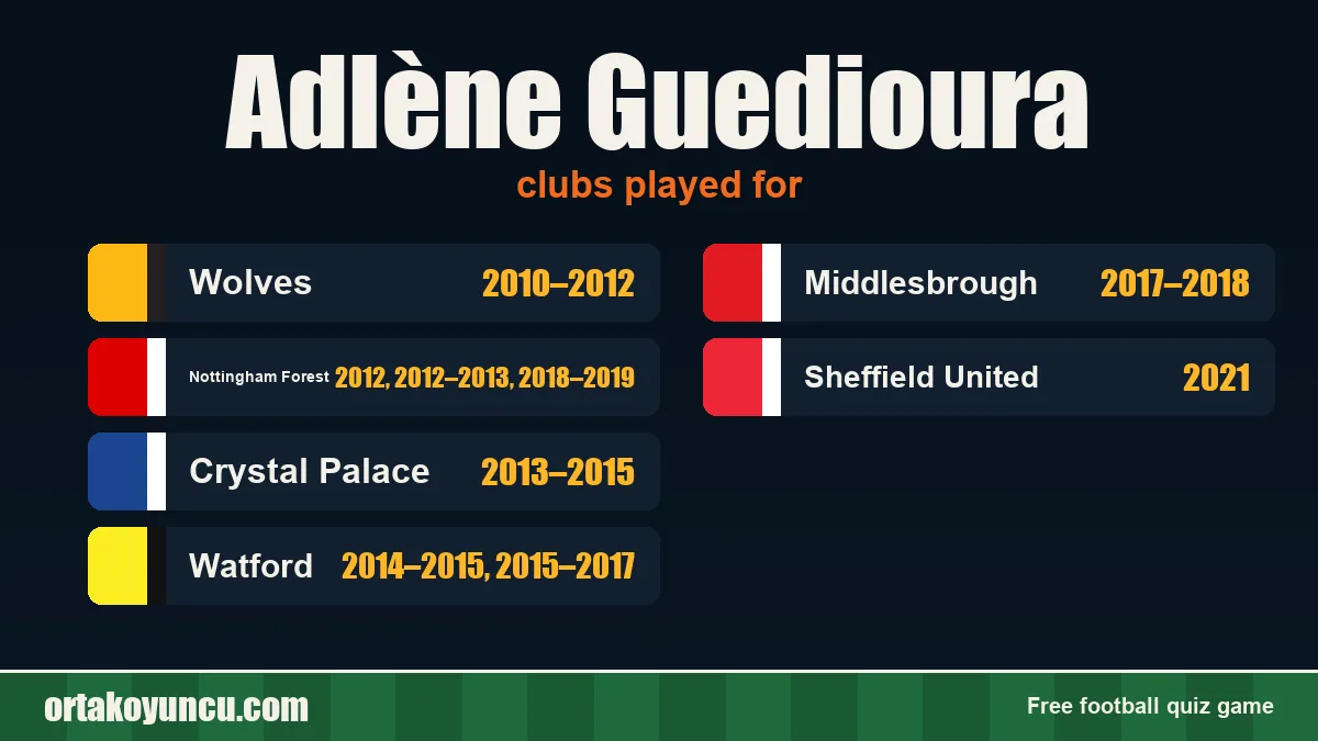 Adlène Guedioura: clubs and years
