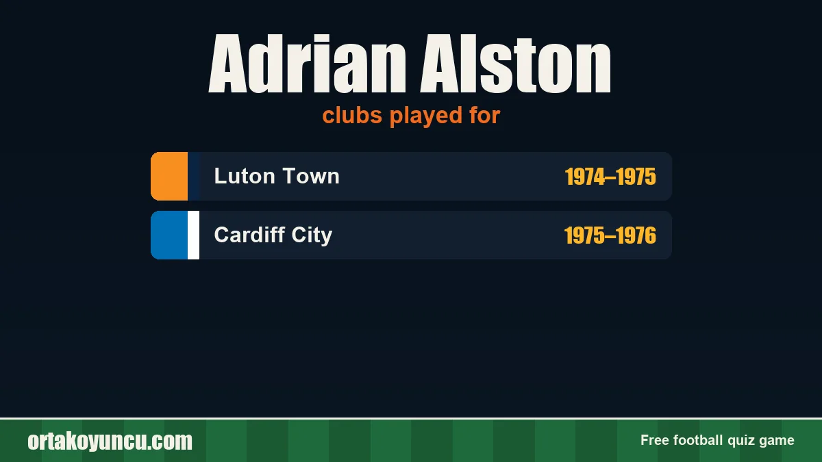 Adrian Alston: clubs and years