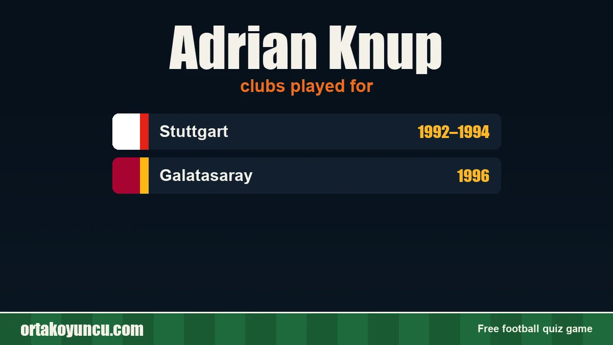 Adrian Knup: clubs and years