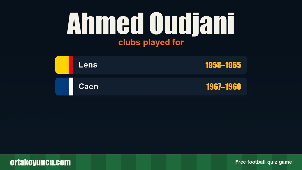 Ahmed Oudjani: clubs and years