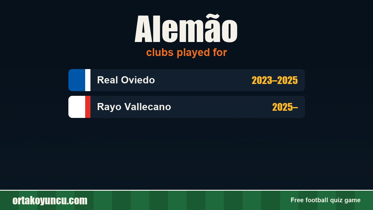 Alemão: clubs and years