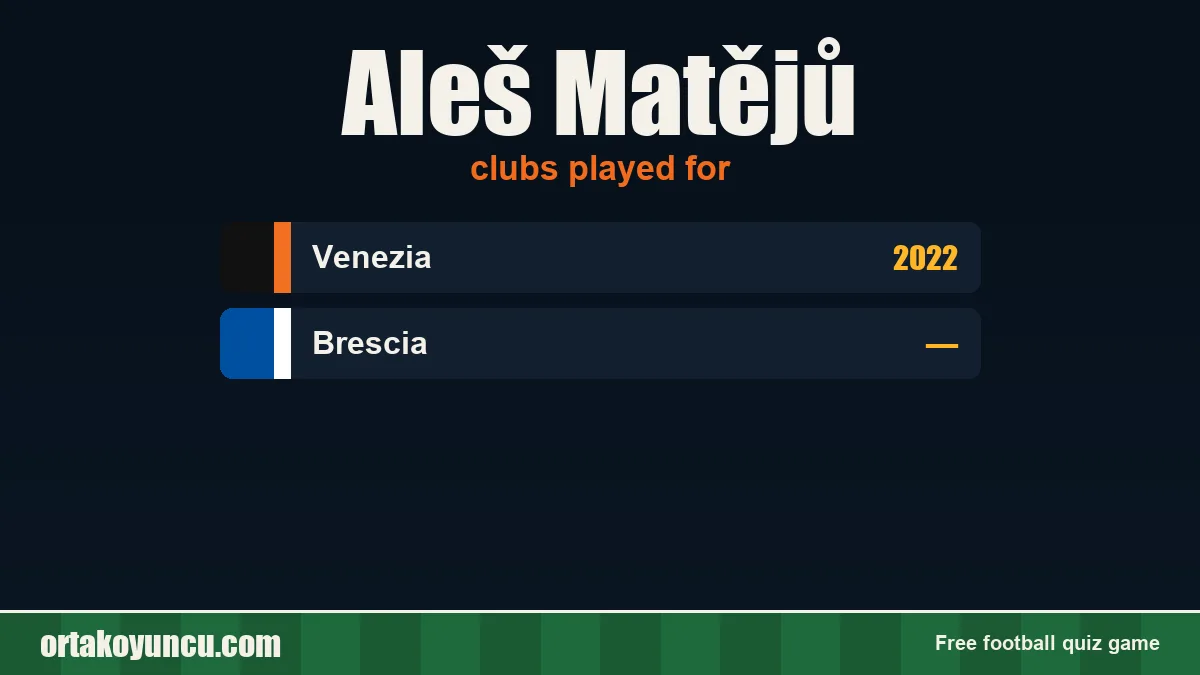 Aleš Matějů: clubs and years