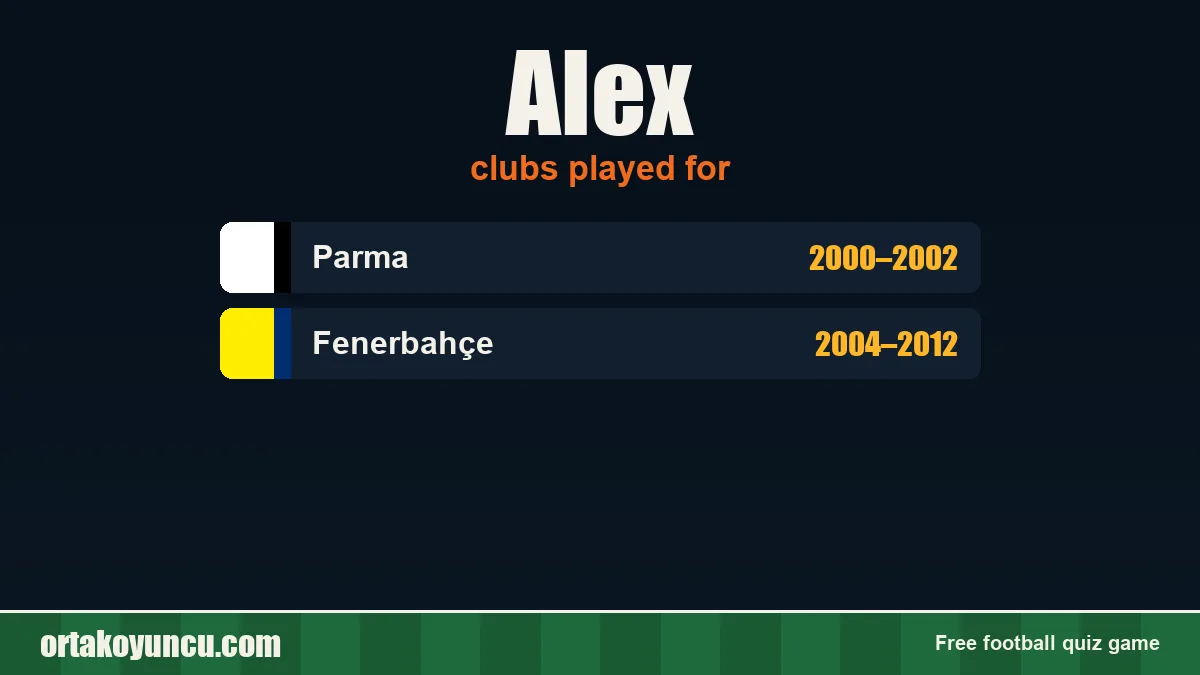 Alex: clubs and years