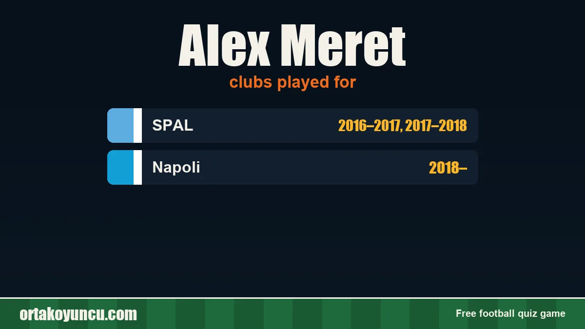 Alex Meret: clubs and years