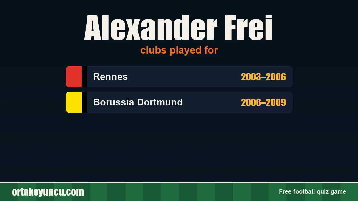 Alexander Frei: clubs and years