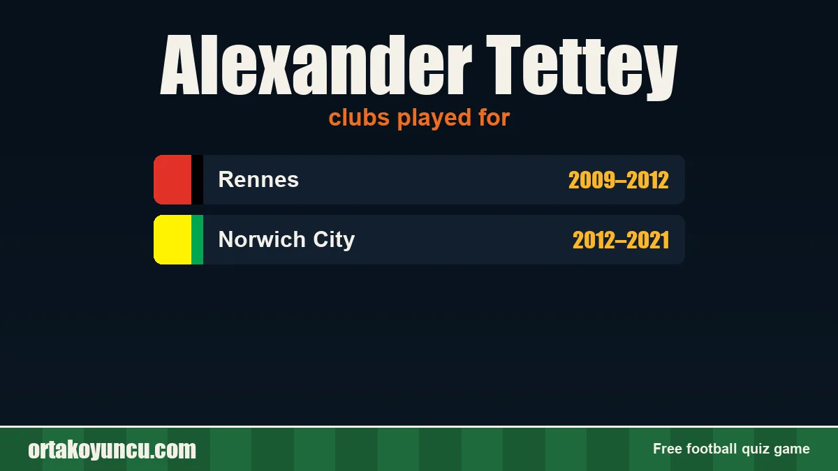 Alexander Tettey: clubs and years