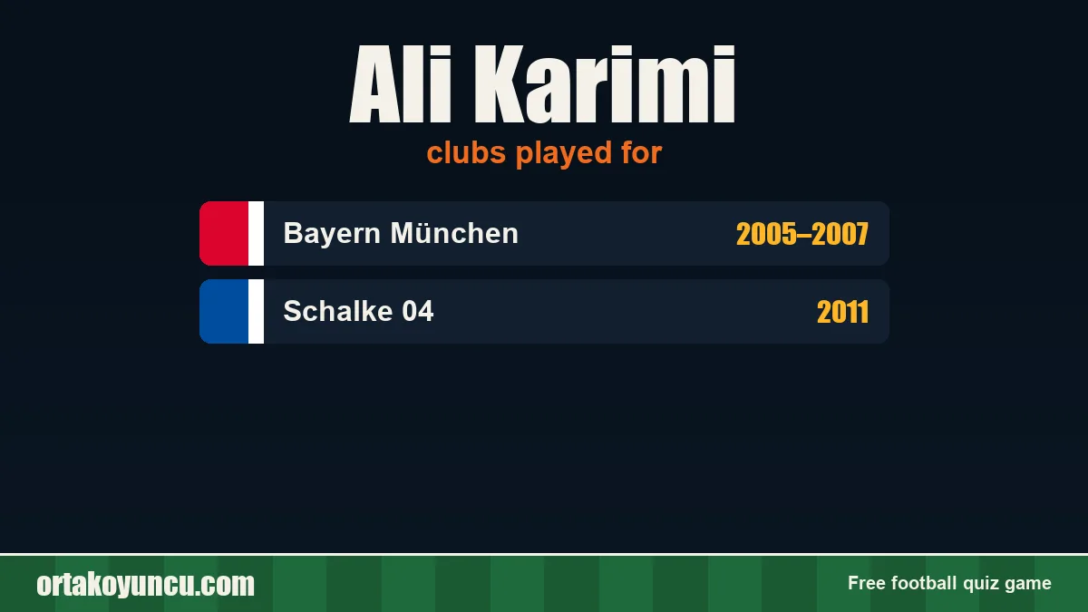 Ali Karimi: clubs and years