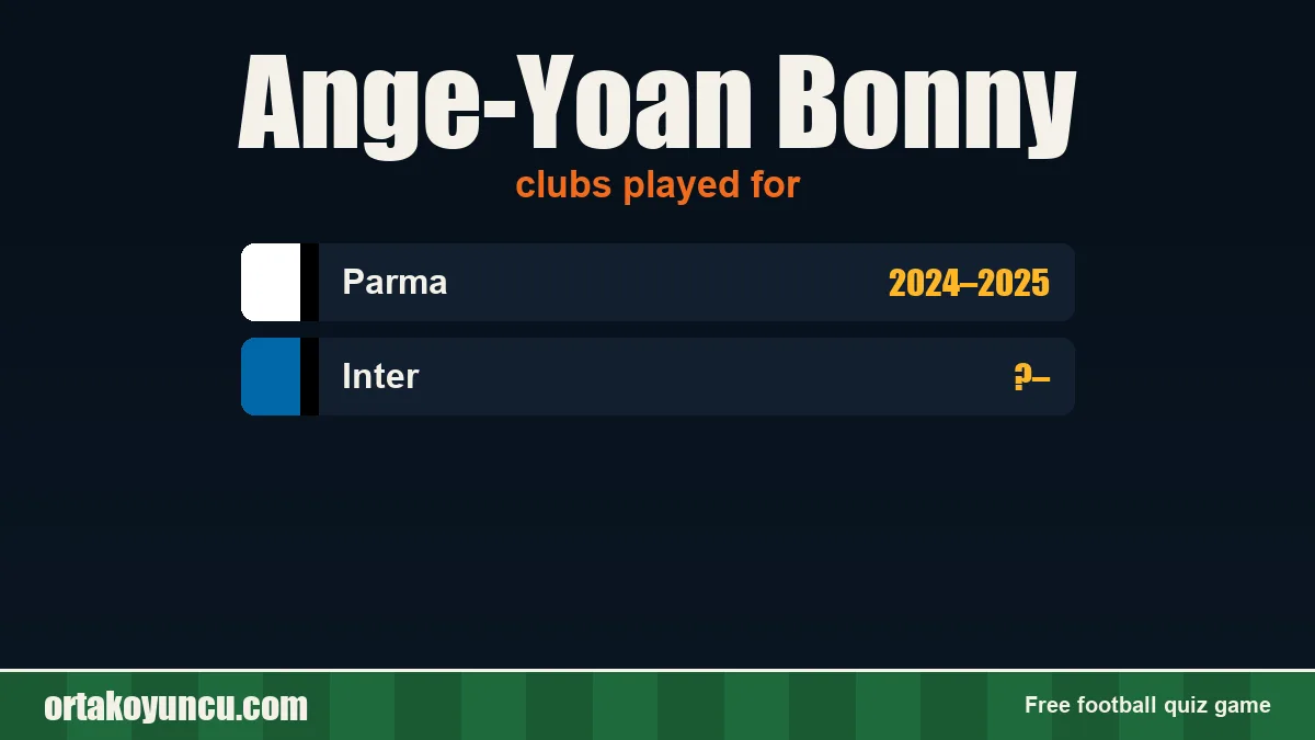 Ange-Yoan Bonny: clubs and years