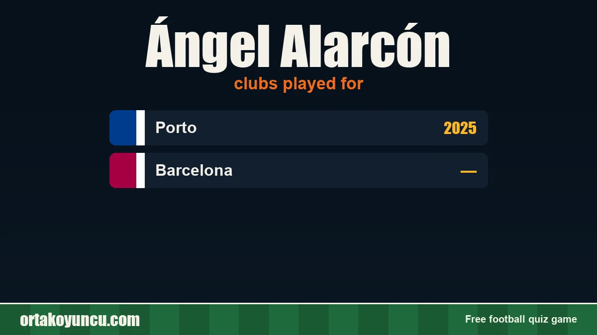 Ángel Alarcón: clubs and years