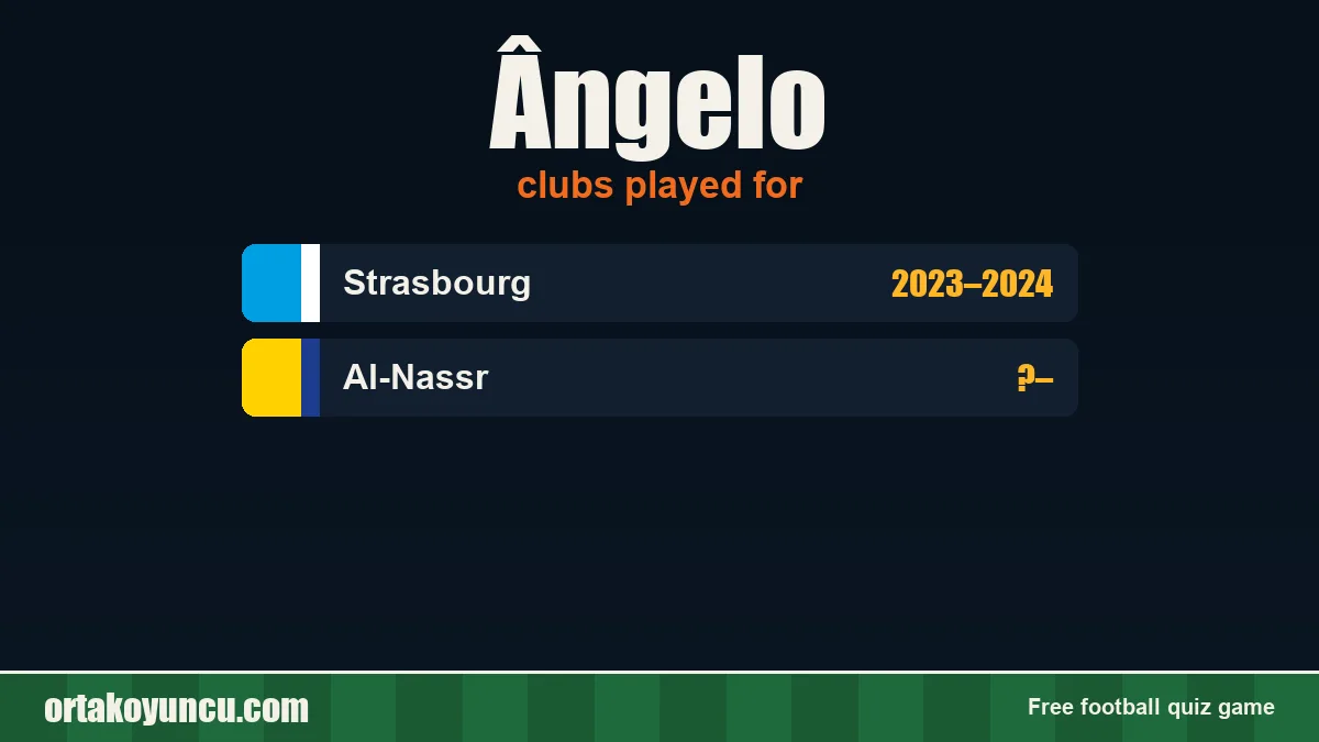 Ângelo: clubs and years