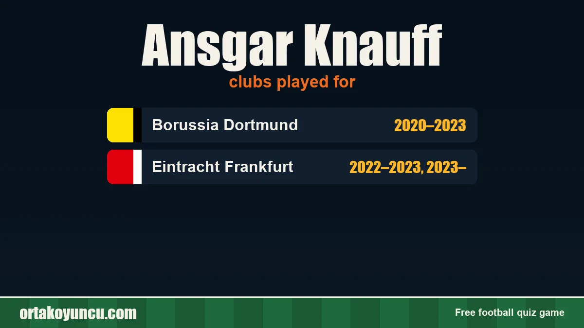 Ansgar Knauff: clubs and years