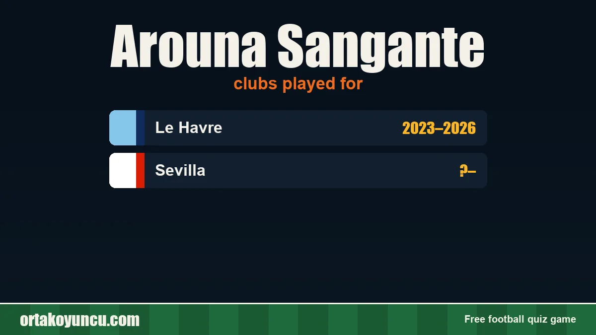 Arouna Sangante: clubs and years