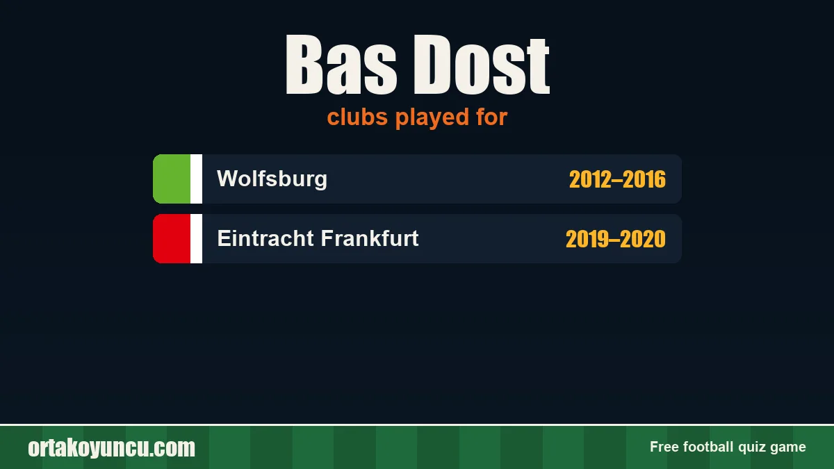 Bas Dost: clubs and years
