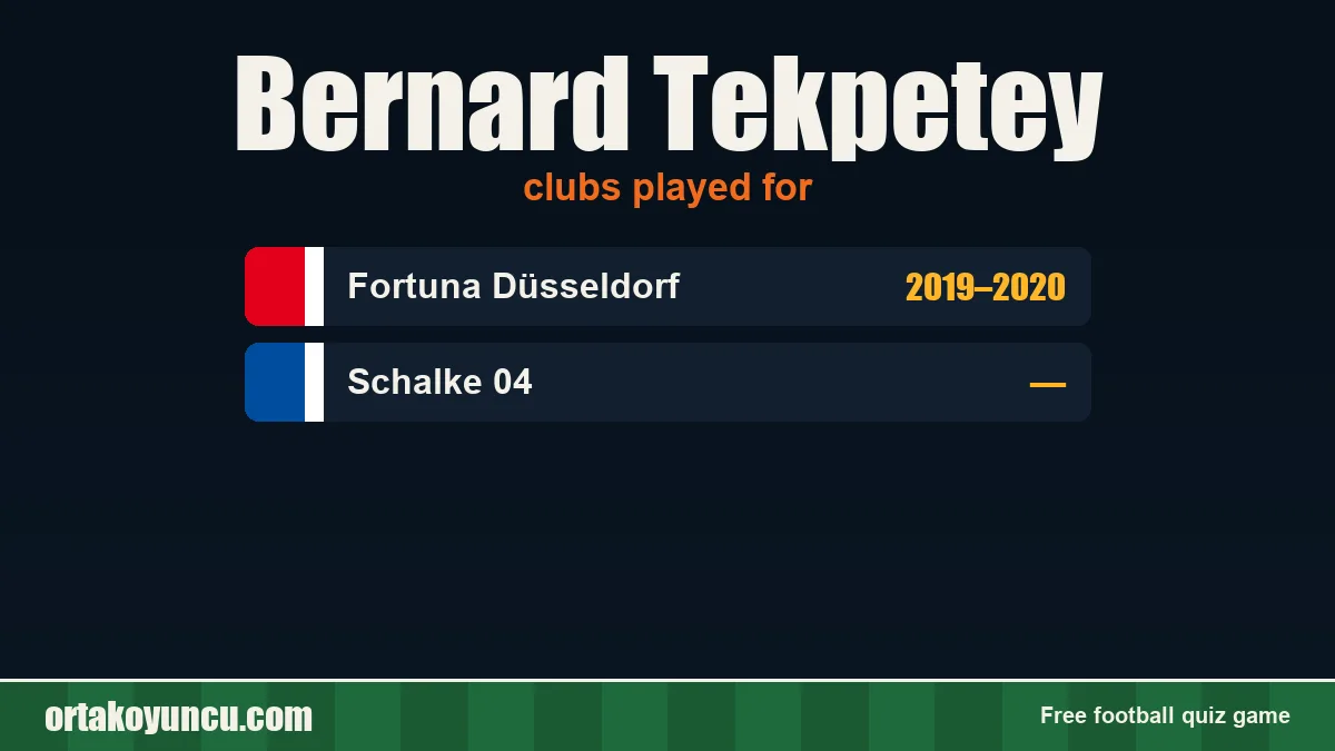 Bernard Tekpetey: clubs and years