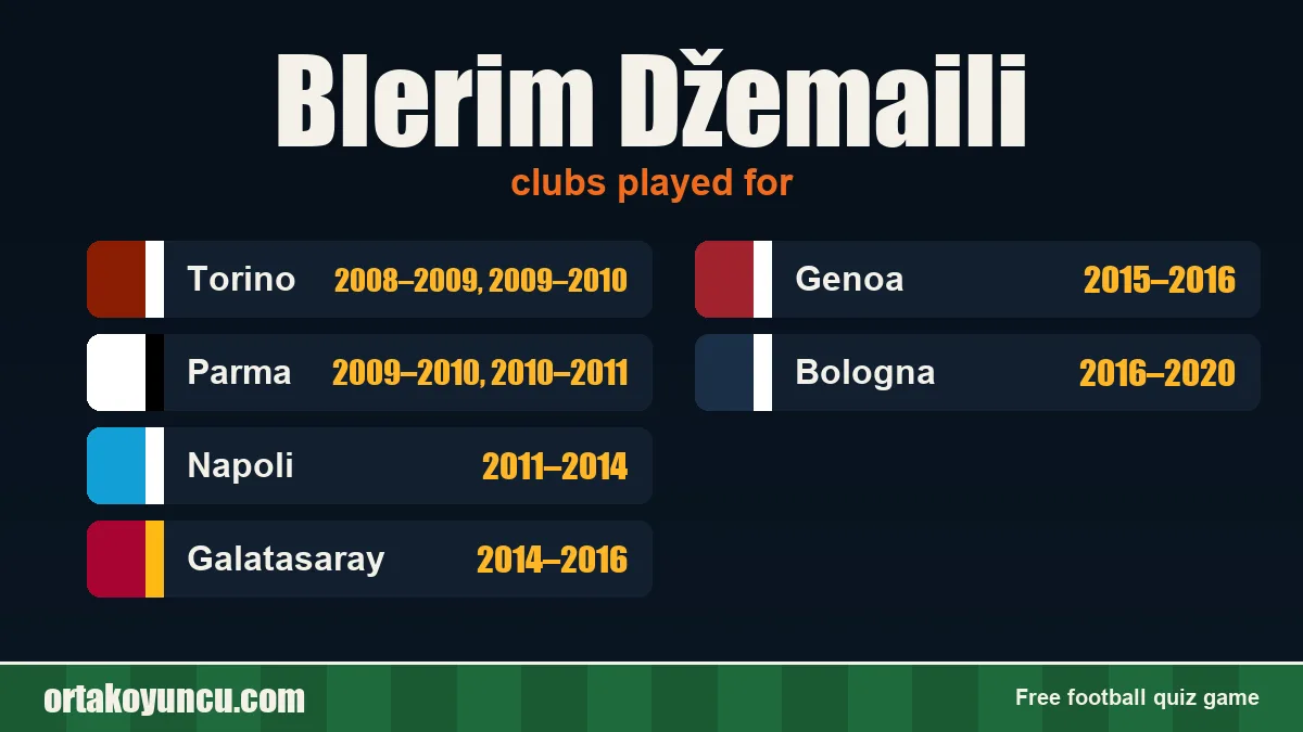 Blerim Džemaili: clubs and years