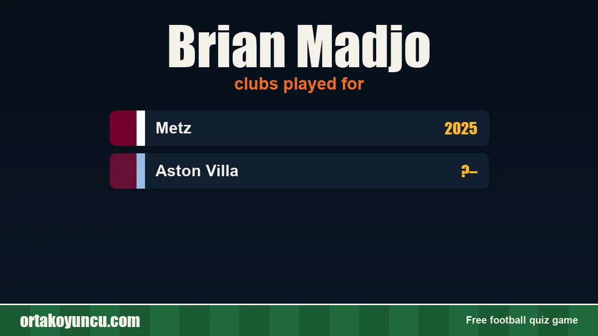 Brian Madjo: clubs and years