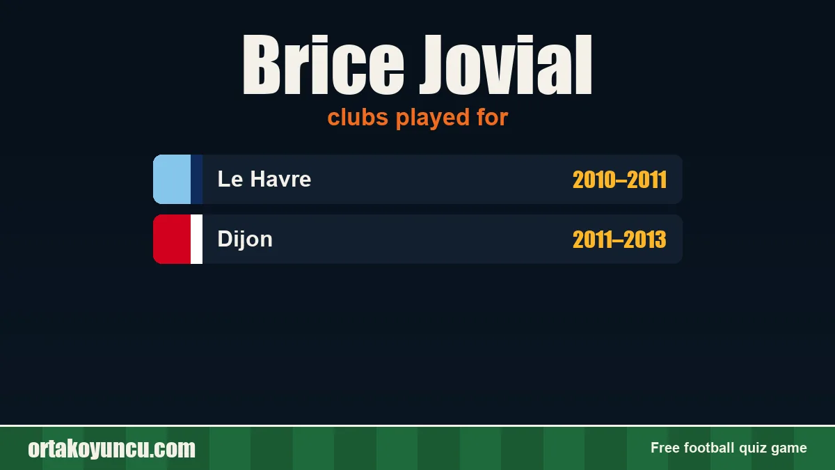 Brice Jovial: clubs and years