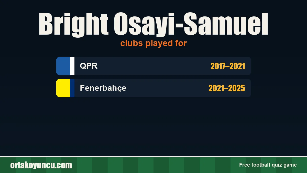 Bright Osayi-Samuel: clubs and years