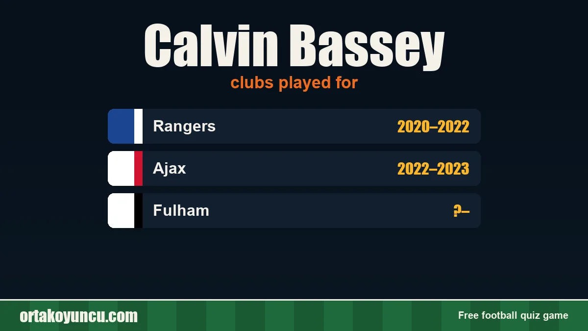 Calvin Bassey: clubs and years