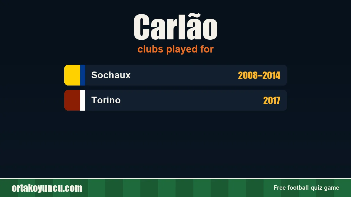 Carlão: clubs and years