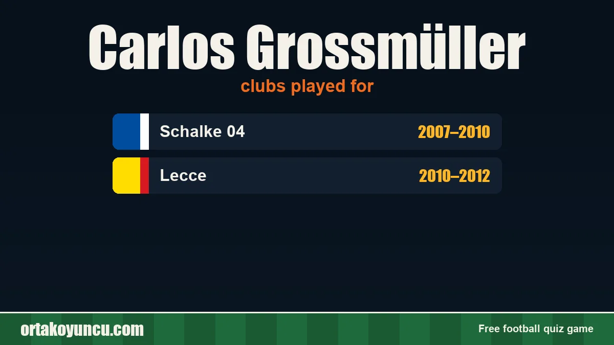 Carlos Grossmüller: clubs and years