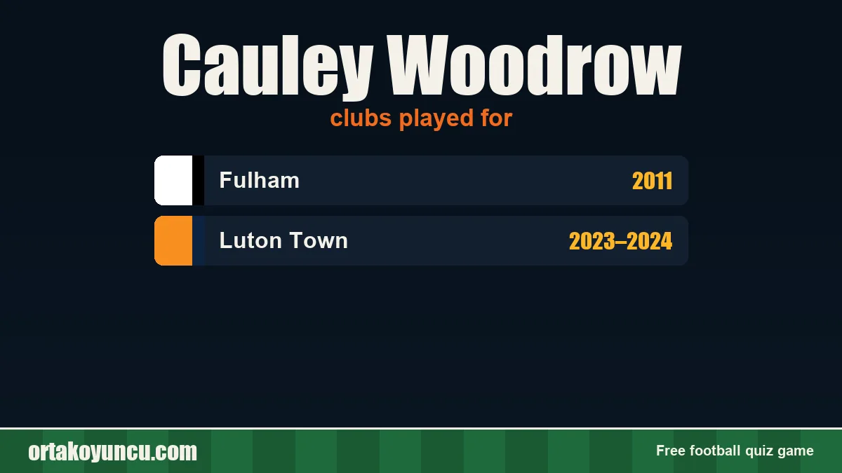 Cauley Woodrow: clubs and years